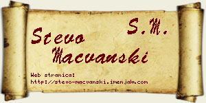Stevo Mačvanski vizit kartica
